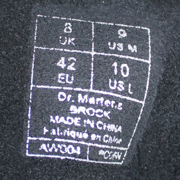 Dr. Martens bacle   zip lace black leather  moto boots 11-eye men's  size 42/10 - Picture 7 of 9